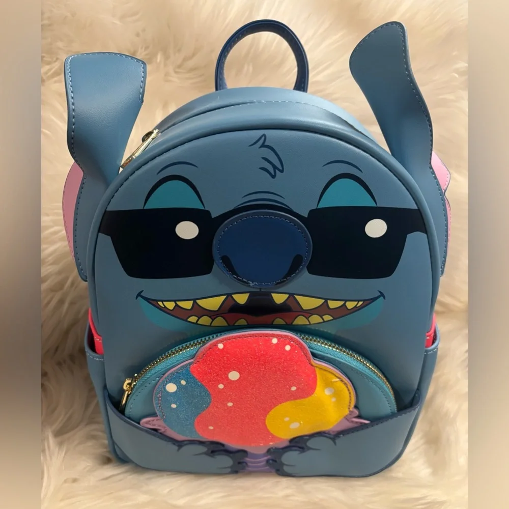 Disney Aulani Resort Exclusive Stitch Scented Shave Ice Loungefly Mini Backpack